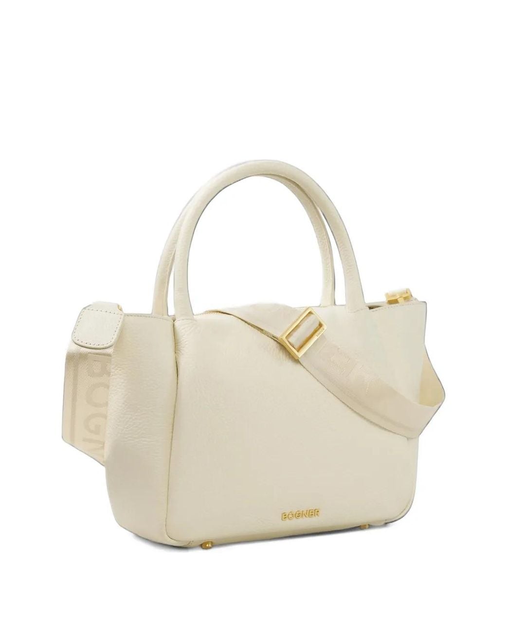 Bogner White Mini Wallis Raja Grained Leather Tote Bag