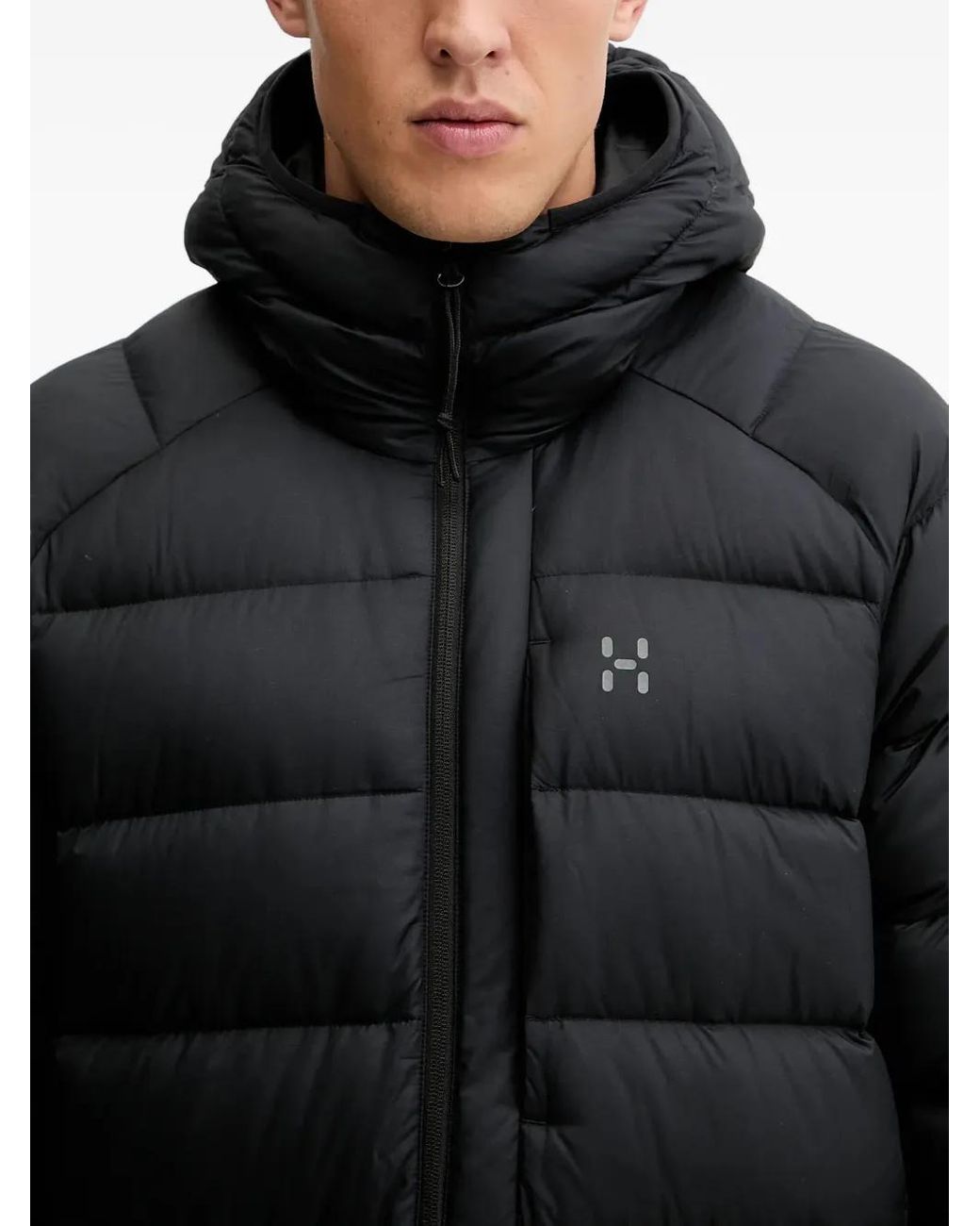 Haglöfs Black Rosson Hooded Zip-Fastening Jacket for men