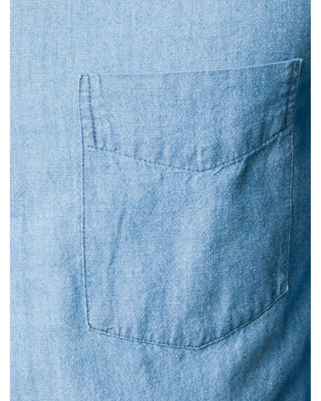 Aspesi Blue Classic Denim Shirt for men