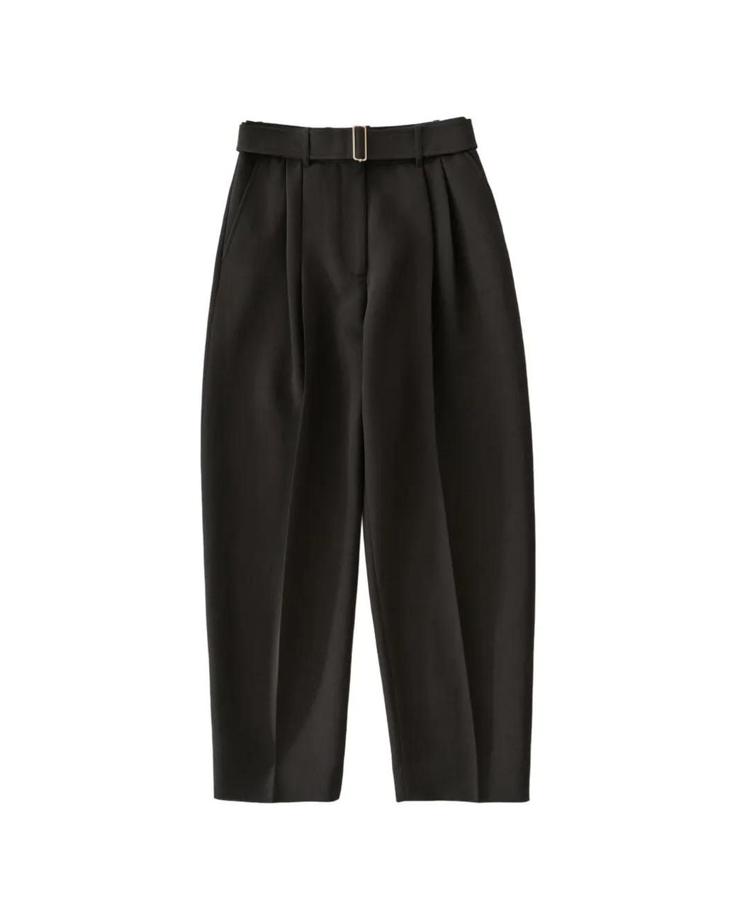 Studio Nicholson Black Hibi Belted Pleated Trousers