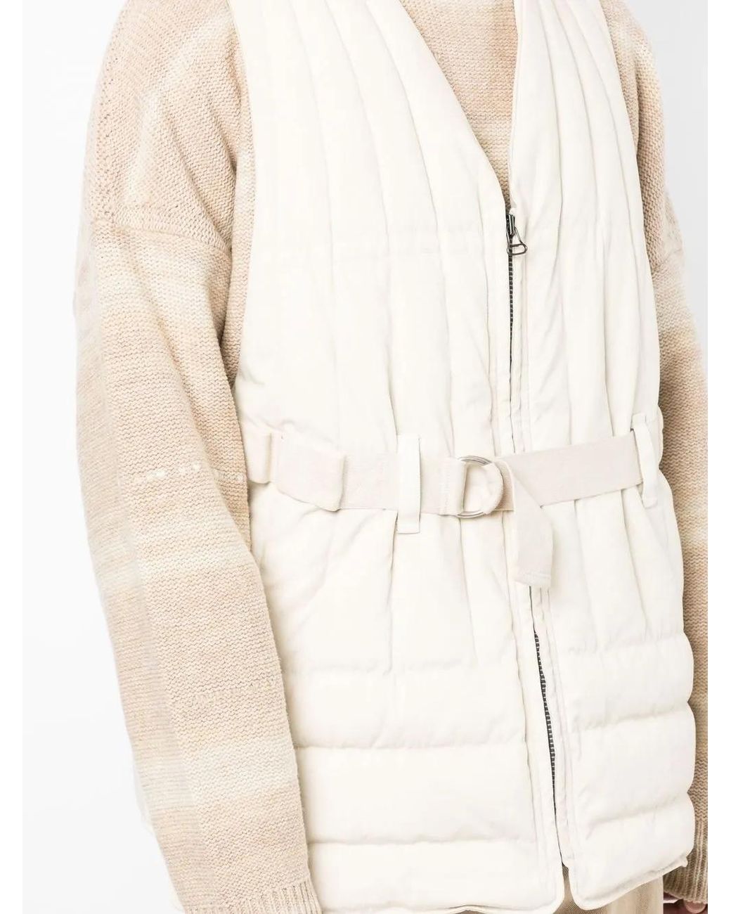 Chaleco acolchado con cinturón Visvim de hombre de color Natural