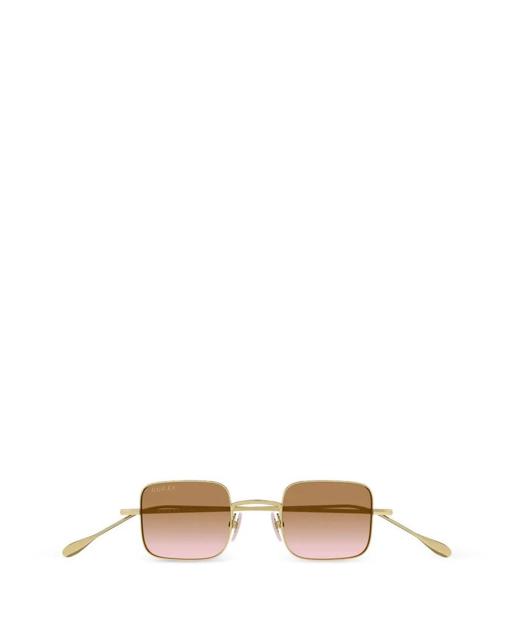 Gucci White Square-Frame Sunglasses