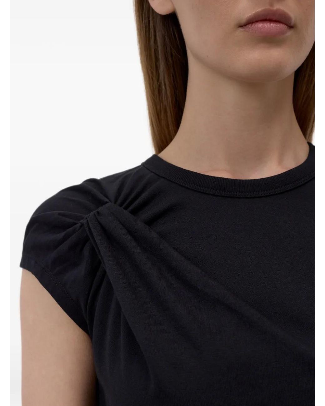 Closed Black Knotted-Detail T-Shirt