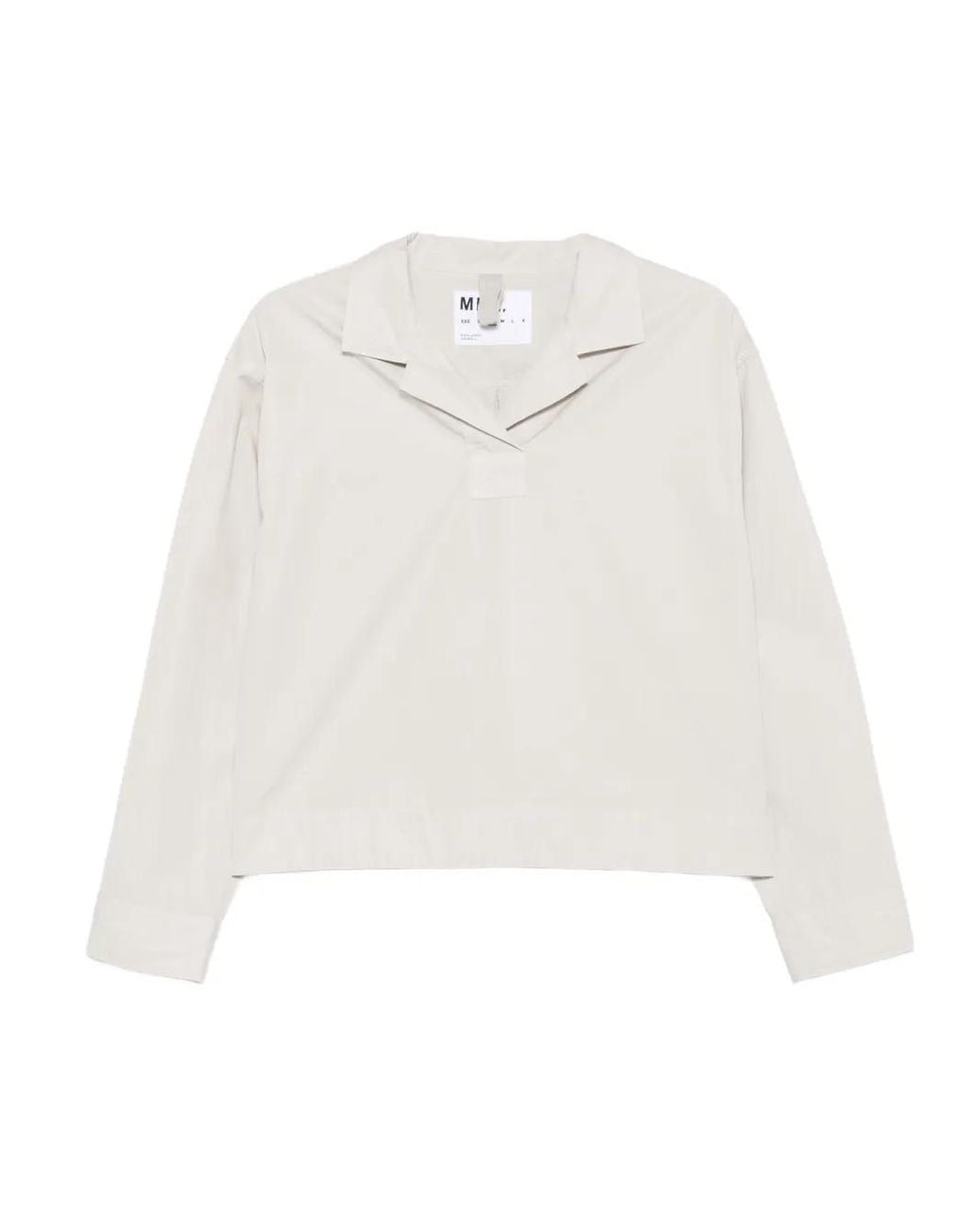 MHL by Margaret Howell White Notched-Collar Blouse