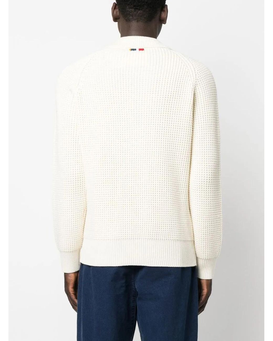 Orlebar Brown White Hindscarth Spread-Collar Jumper for men
