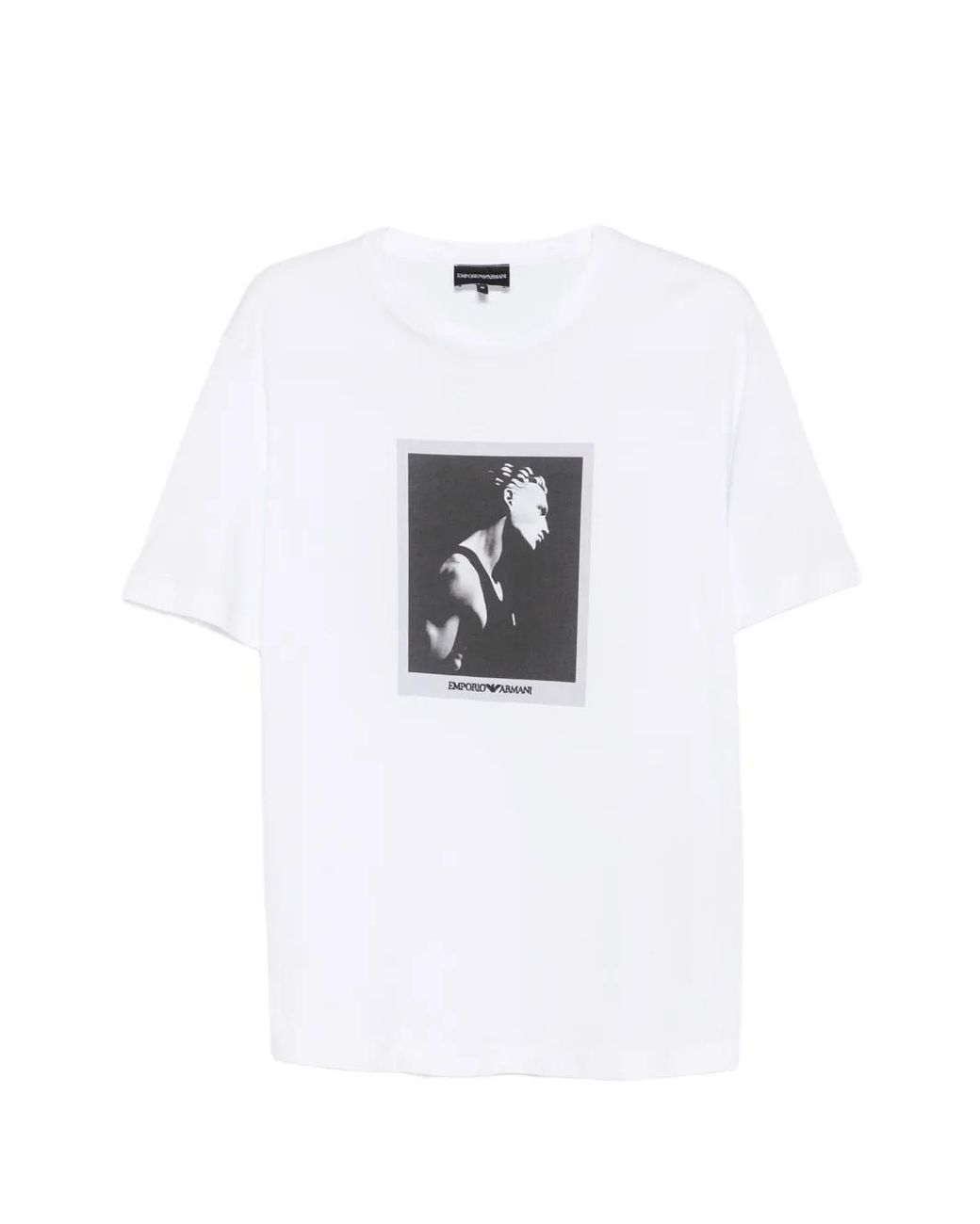Emporio Armani White Regular Fit T-Shirts for men