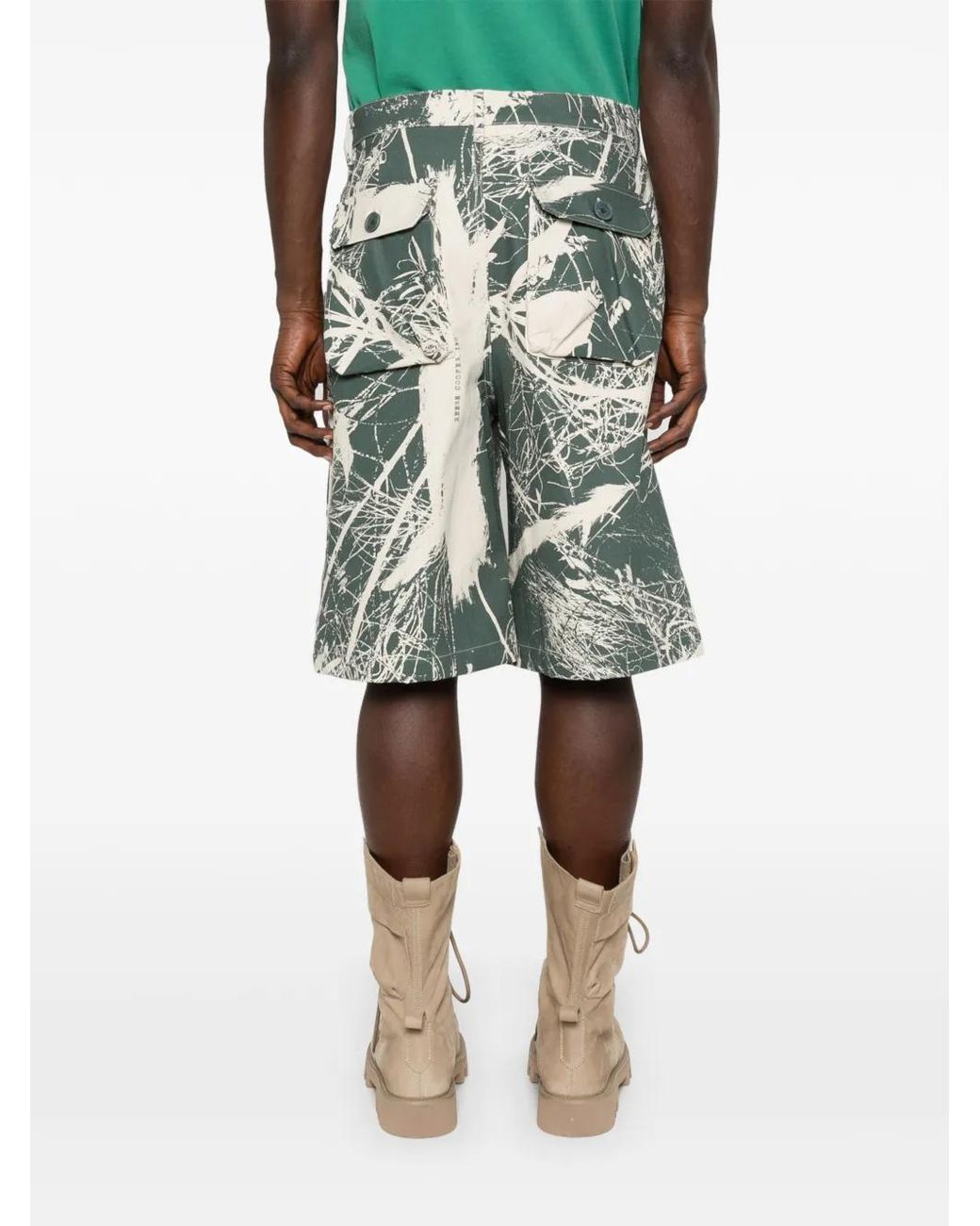 Reese Cooper Natural Patch-Pocket Cargo Shorts for men