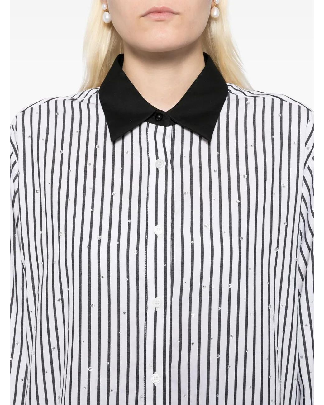 Macgraw Gestreept Blouse in het White