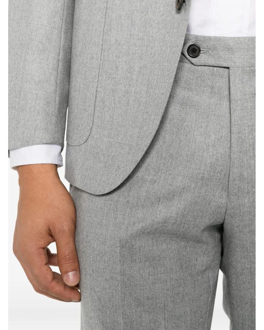 Corneliani Gray Notched-Lapel Single-Breasted Suit for men