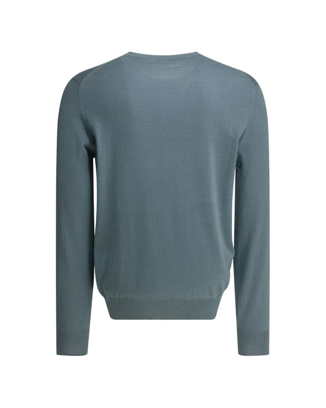 Brunello Cucinelli Blue Cotton Lightweight Sweater for men