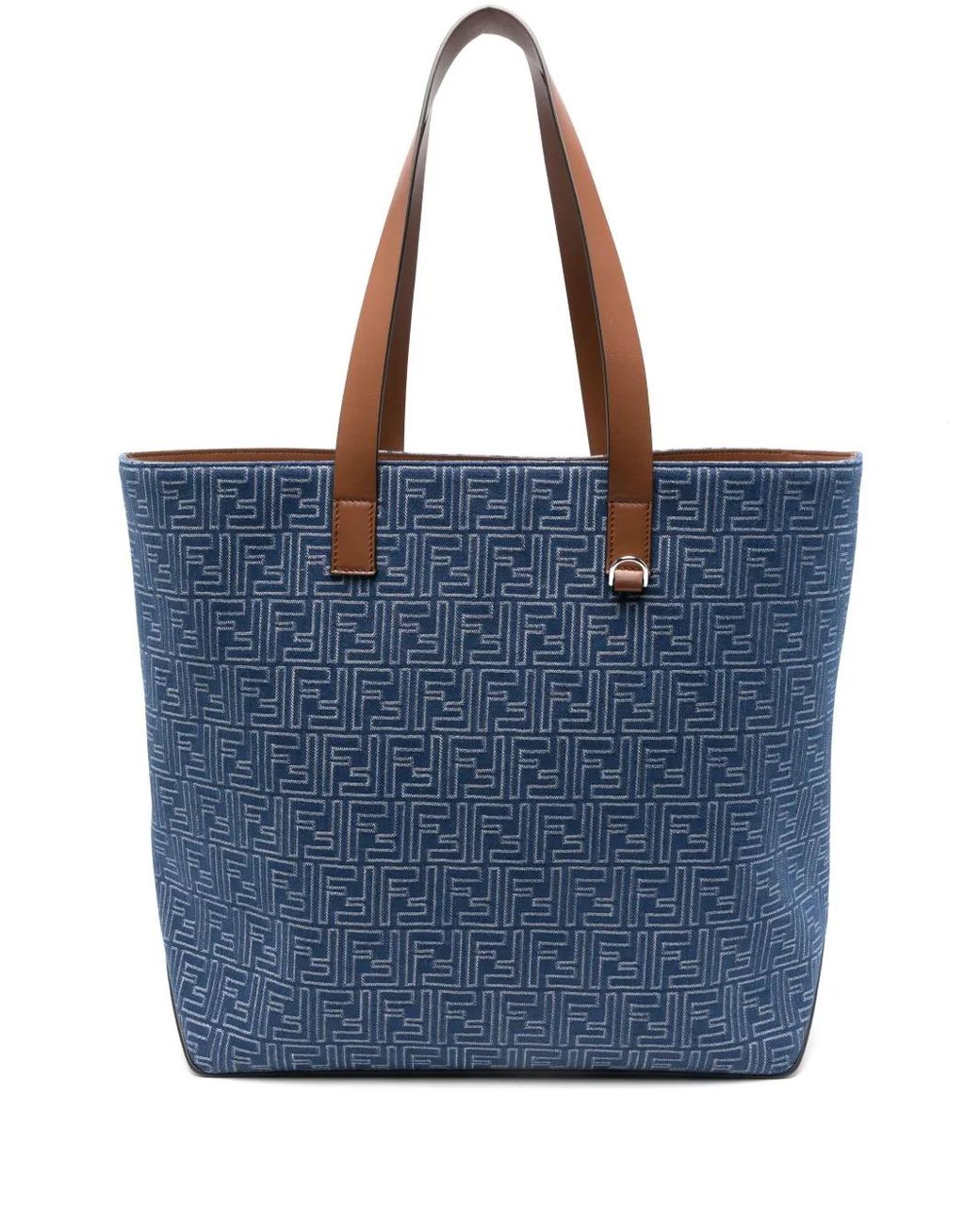 Borsa Shopper Ff Media di Fendi in Blue da Uomo