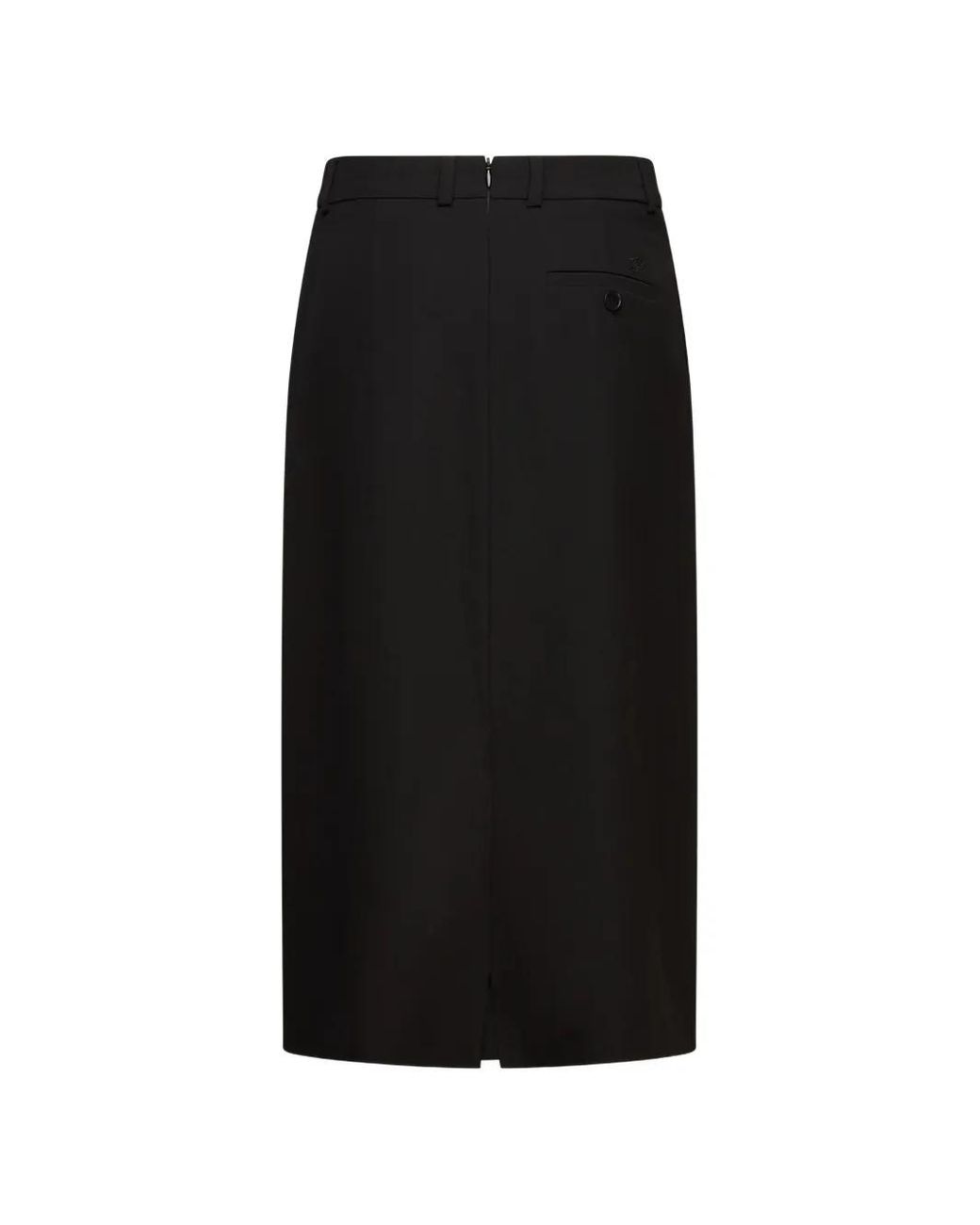 Karl Lagerfeld Black Button-Embellished Wrap Skirt