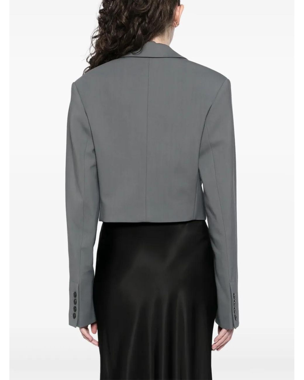 Nanushka Cropped Blazer in het Gray
