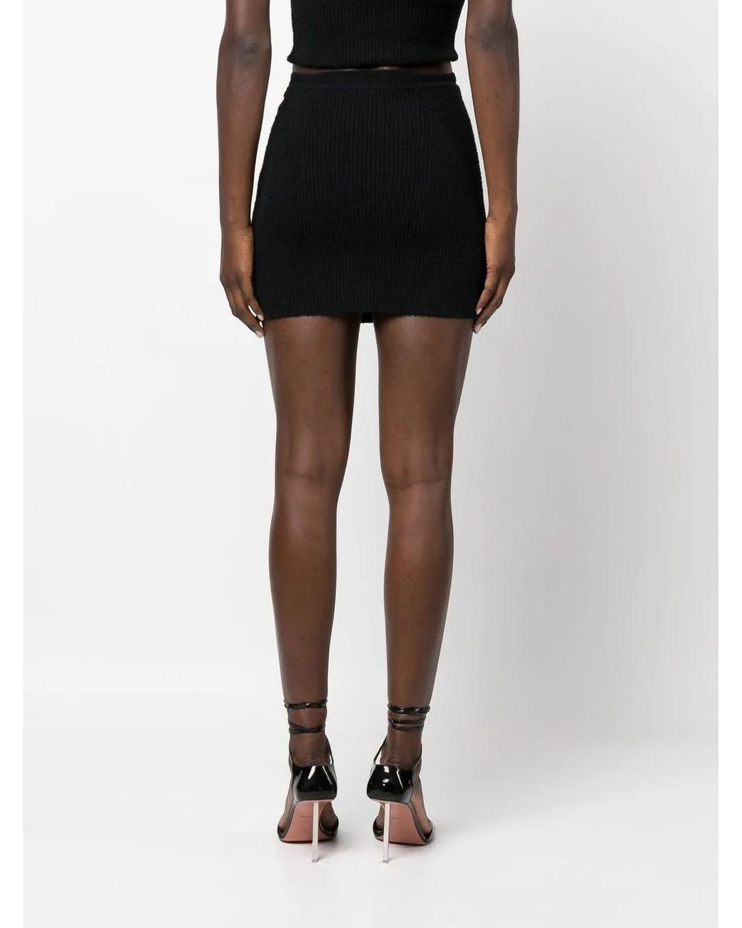 Wardrobe NYC Gebreide Mini-Rok in het Black