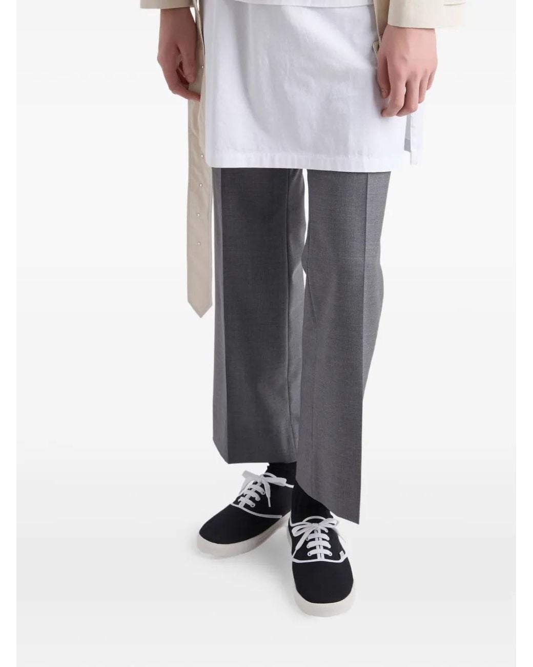 Prada Sneakers Met Contrasterende Afwerking in het White voor heren