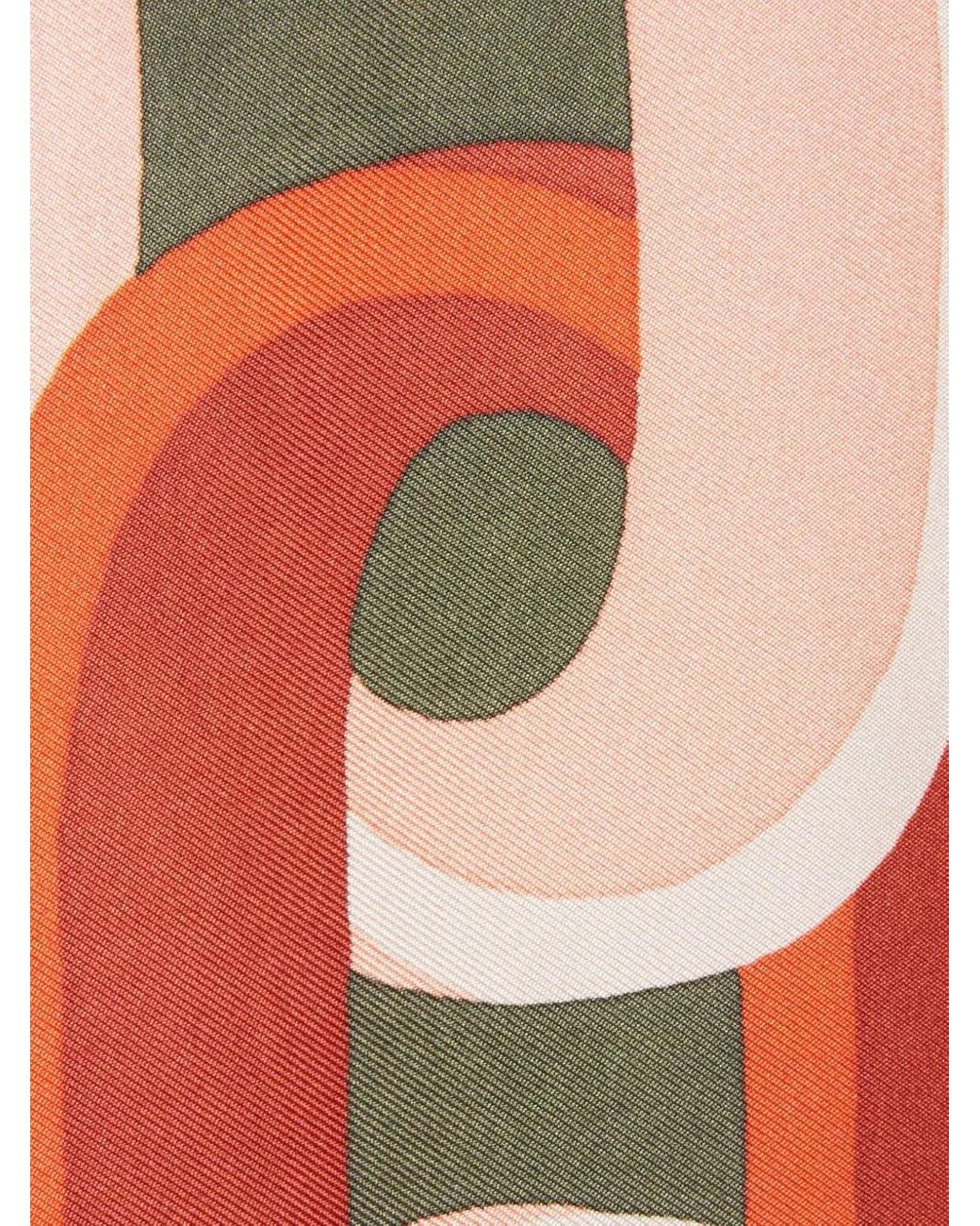 LaDoubleJ Red Swing Chain-Link Print Mini Dress