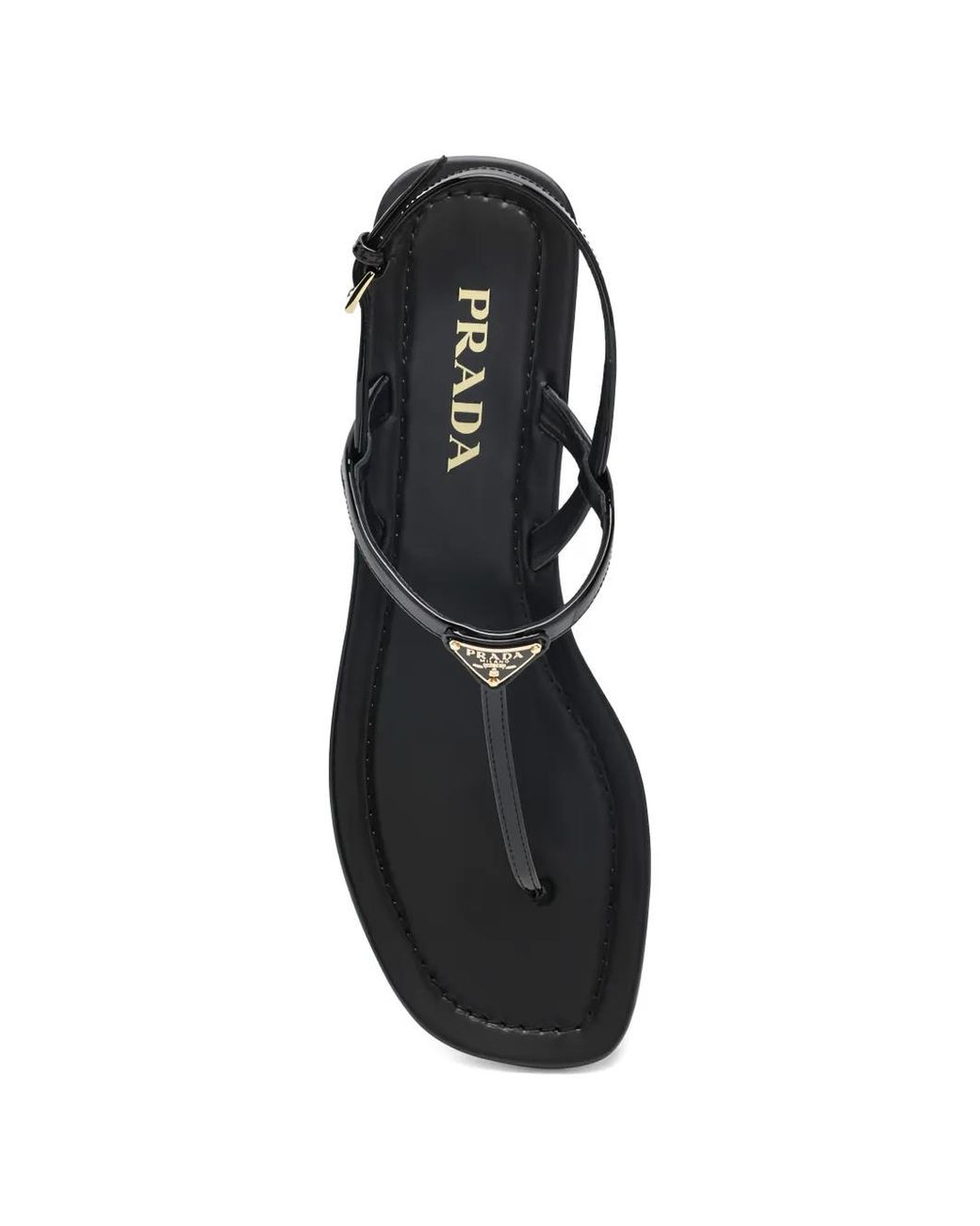 Prada White Logo-Plaque Sandals
