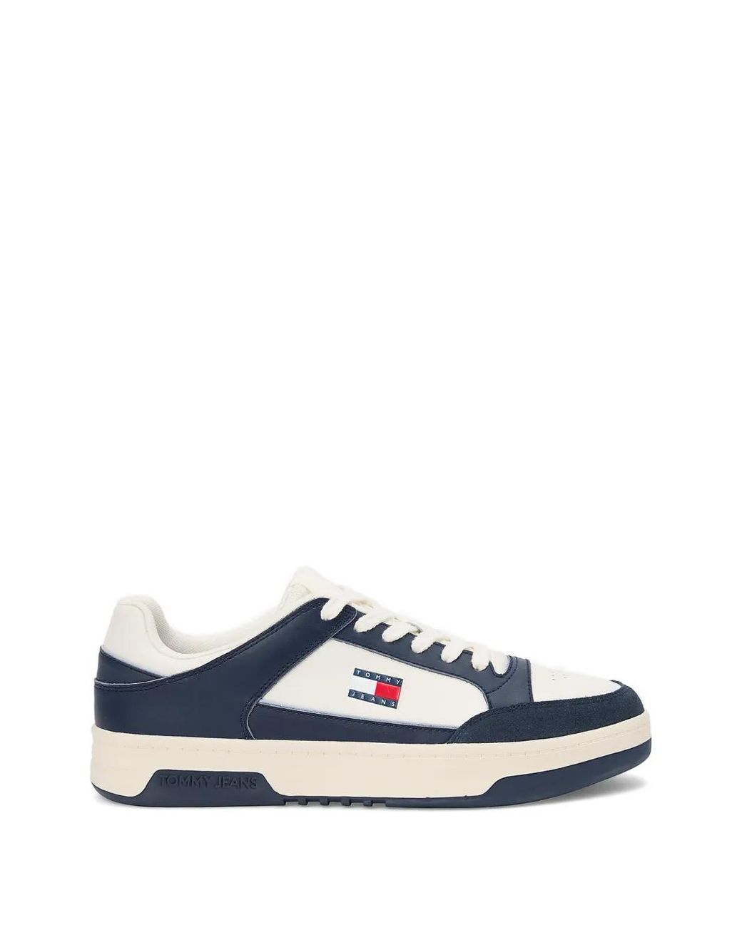 Tommy Hilfiger Blue Panelled Logo-Patch Sneakers for men