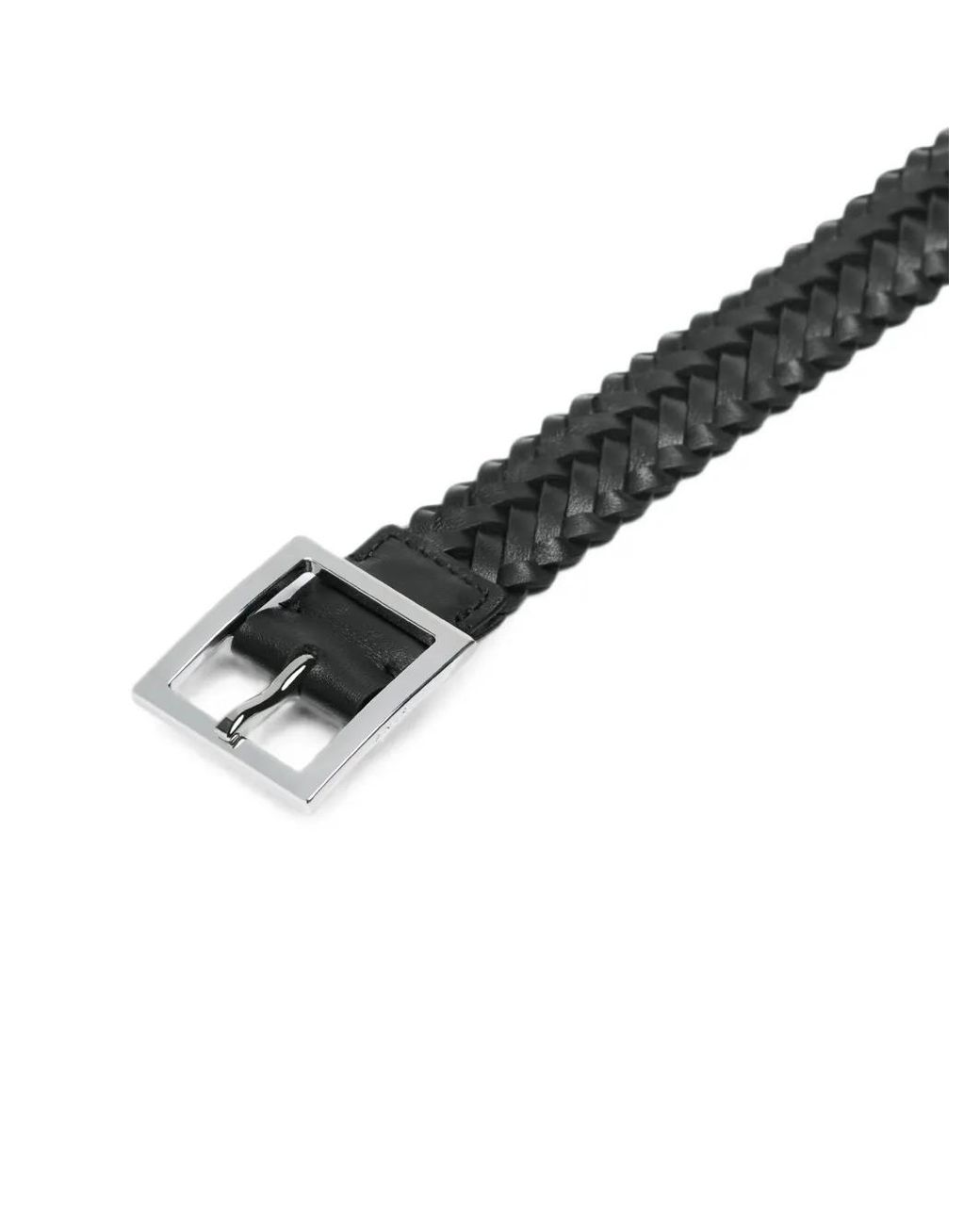 Amiri Black Braided Leather Belt for men