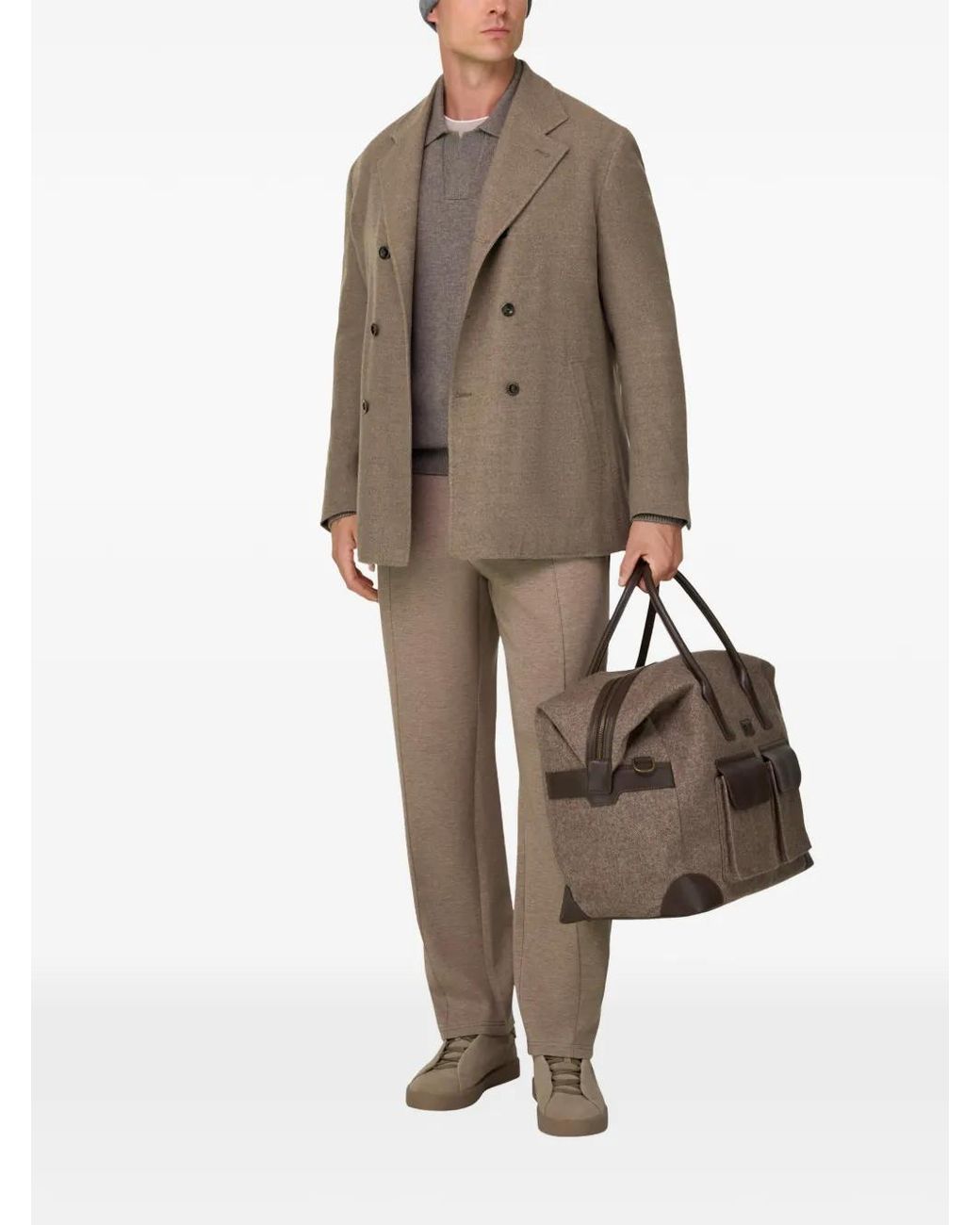 Boggi Gray Double-Breasted Blazer for men