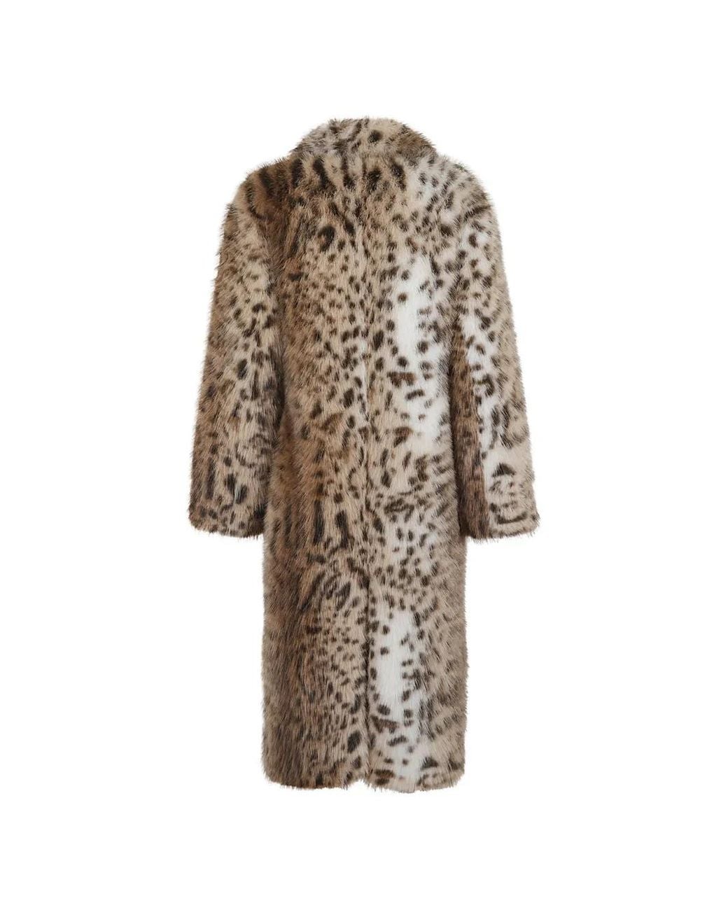S.W.O.R.D White Leopard-Print Double-Breasted Coat