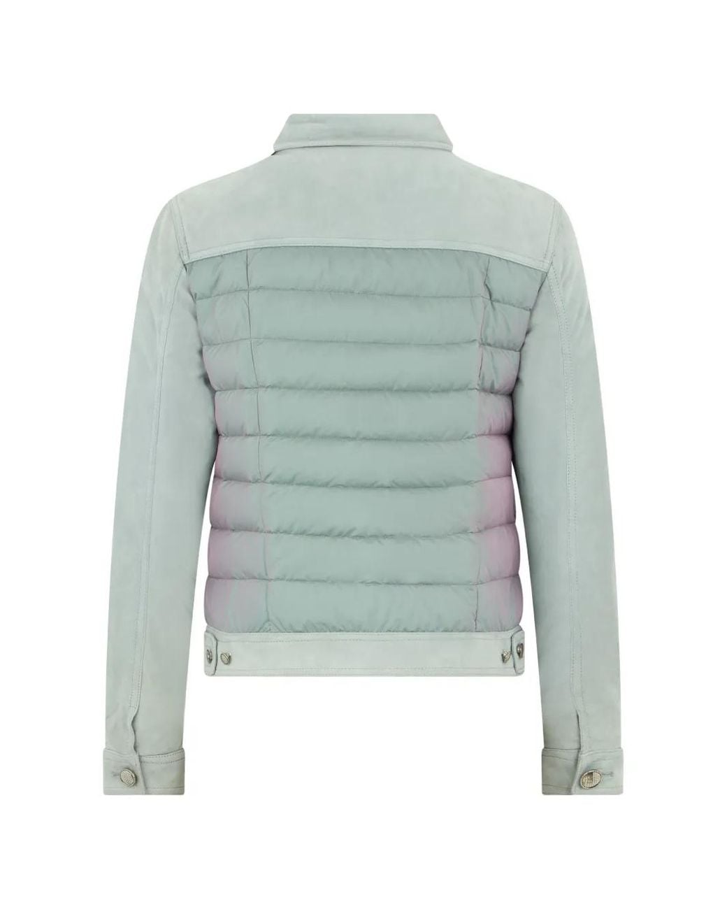 Moorer Blue Quilted Leather Jacket