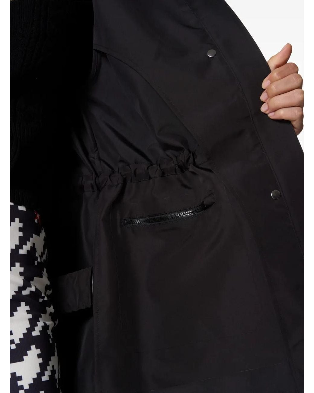 Perfect Moment Black Drawstring Hooded Parka