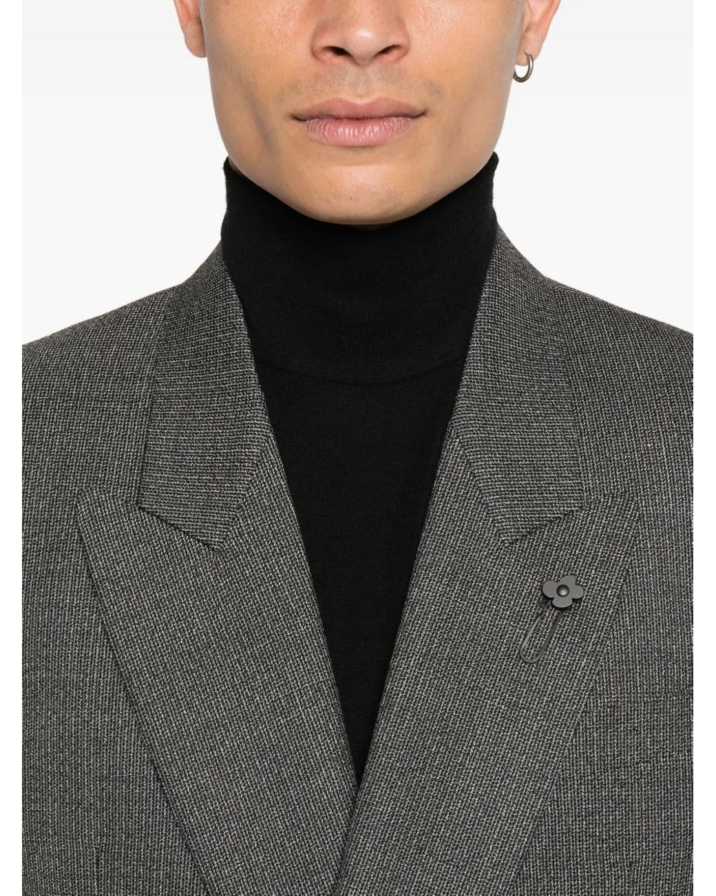 Blazer Con Doble Botonadura Lardini de hombre de color Gray