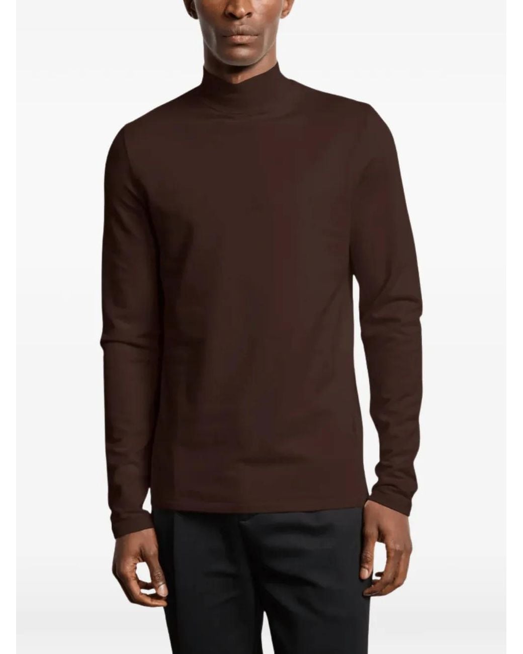 KIEFERMANN Brown High-Neck Sweater for men