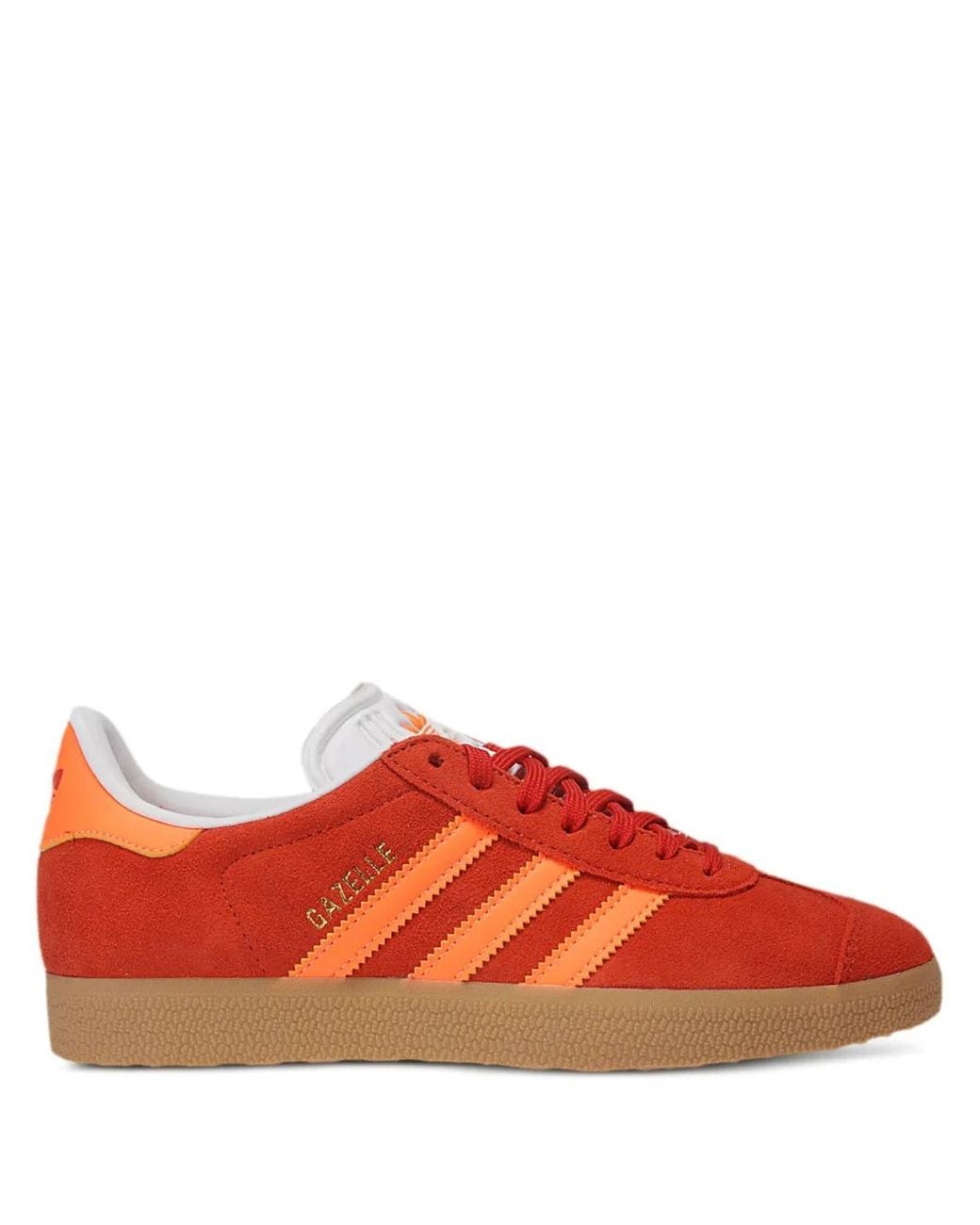 Adidas Red Gazelle Lace-Up Sneakers