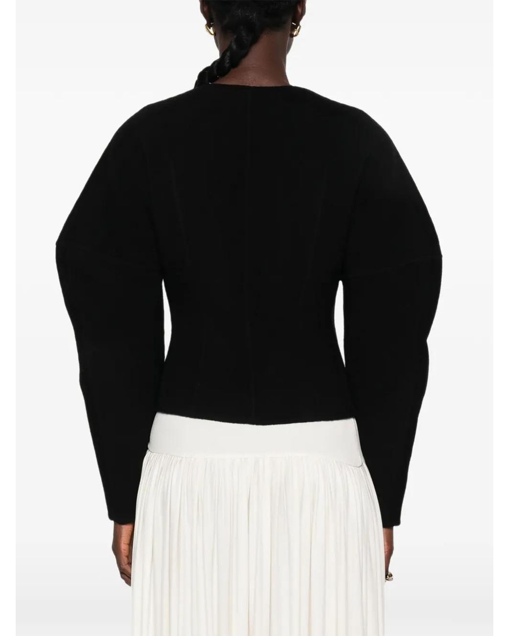 Séfr Black Shaped Button-Up Cardigan