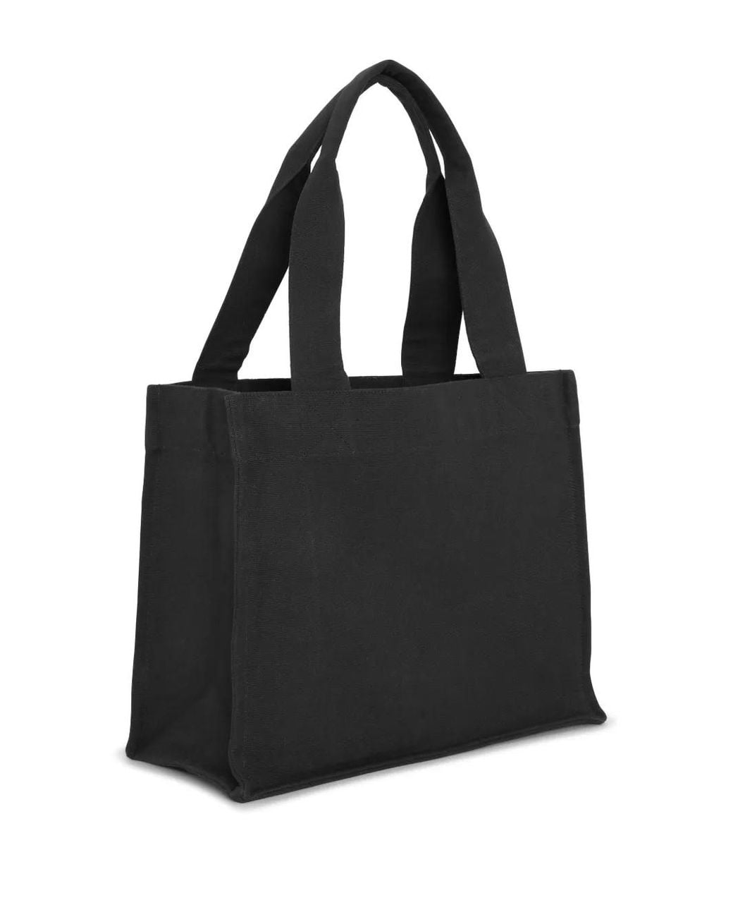 Ganni Black Large Organic Cotton Tote Bag