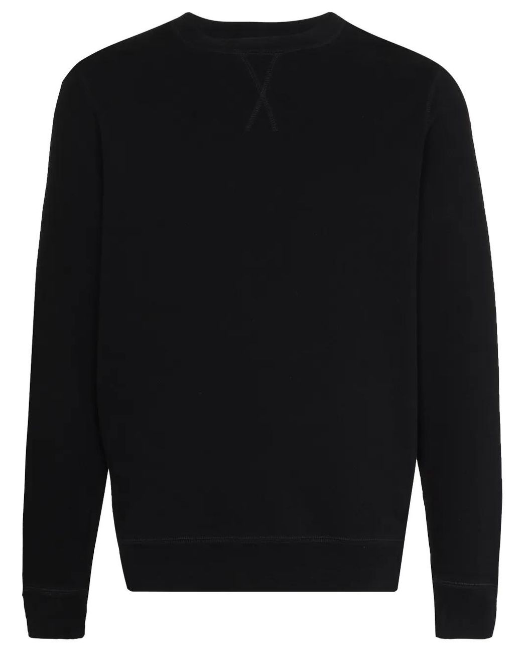 Sunspel Black Crew-Neck Long-Sleeve Sweatshirt for men