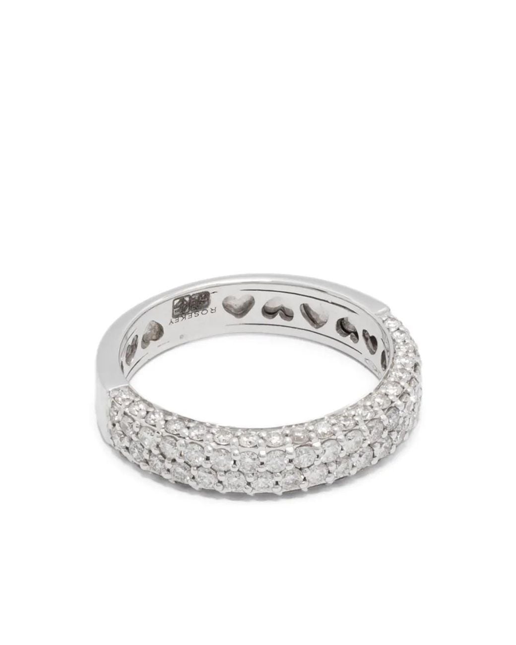 ROSEKEY White 18K Pavé Diamonds Ring