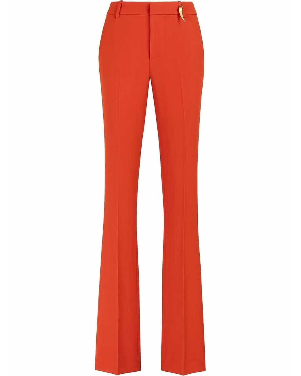 Roberto Cavalli Tiger Tooth-Detailed Flared Trousers
