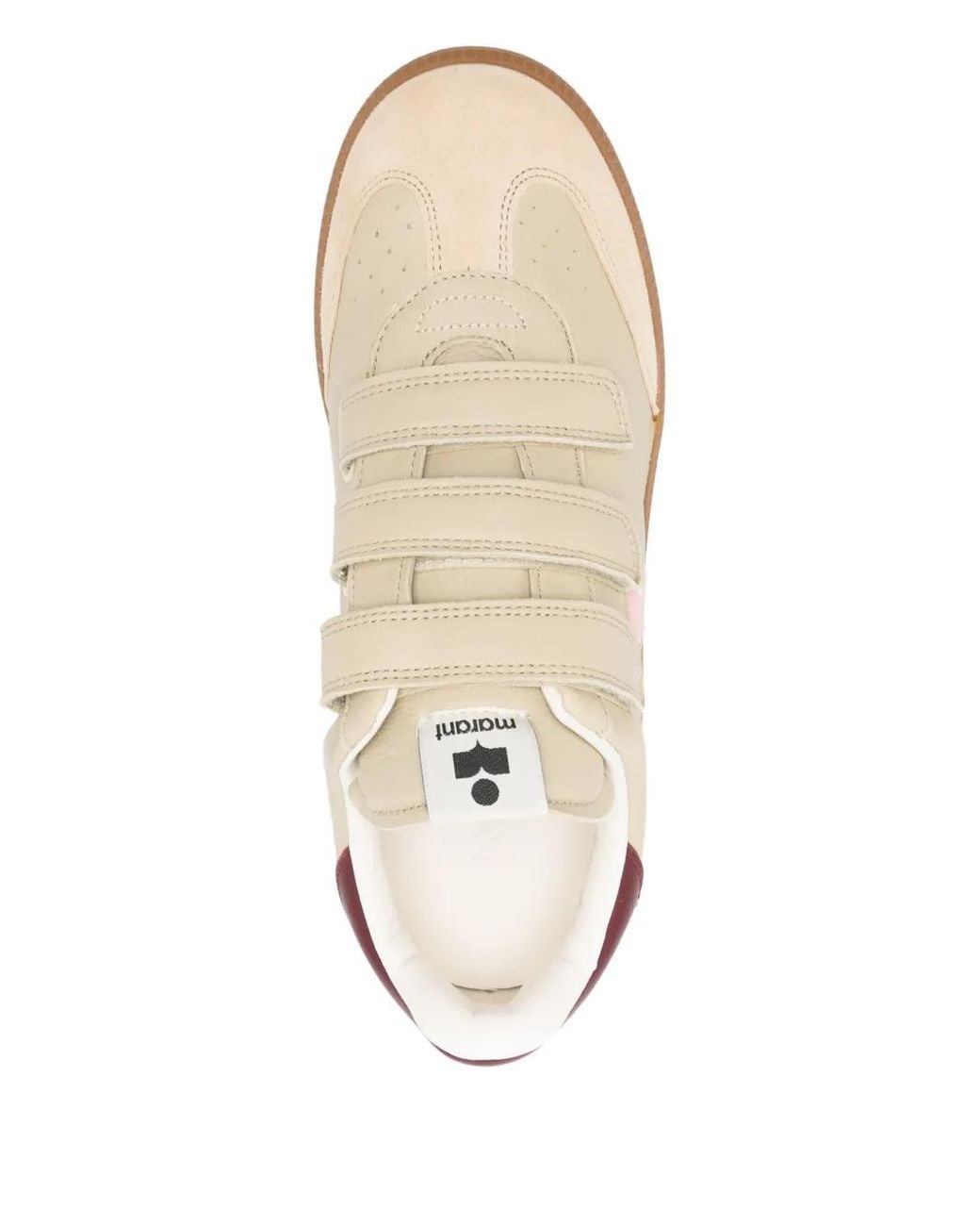 Isabel Marant Pink Beth Side-Logo Touch-Strap Sneakers