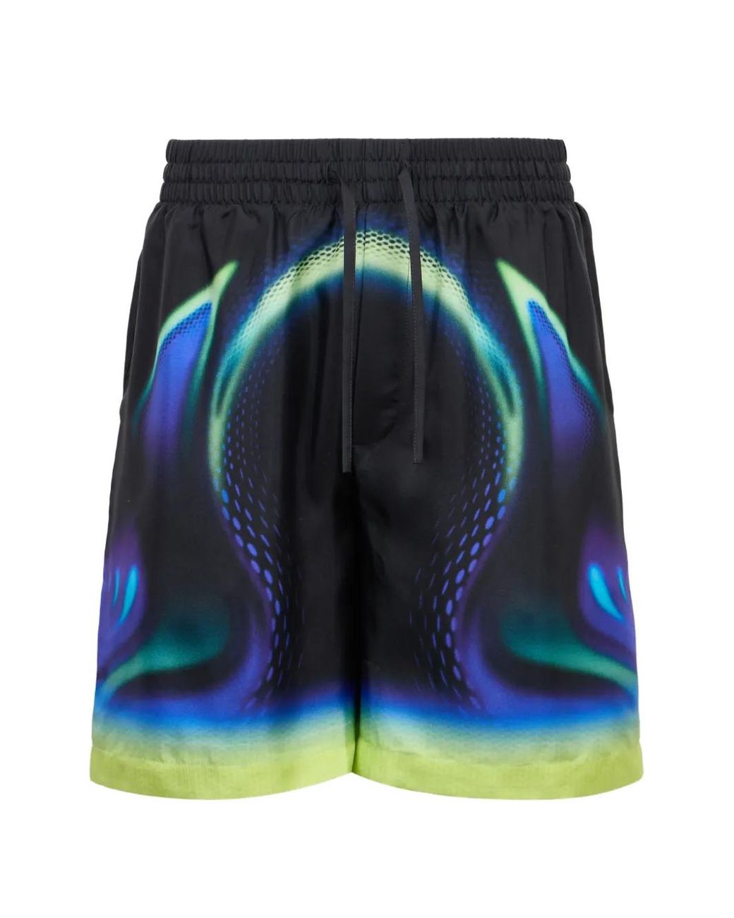 Casablanca Blue Drawstring-Waist Print Shorts for men