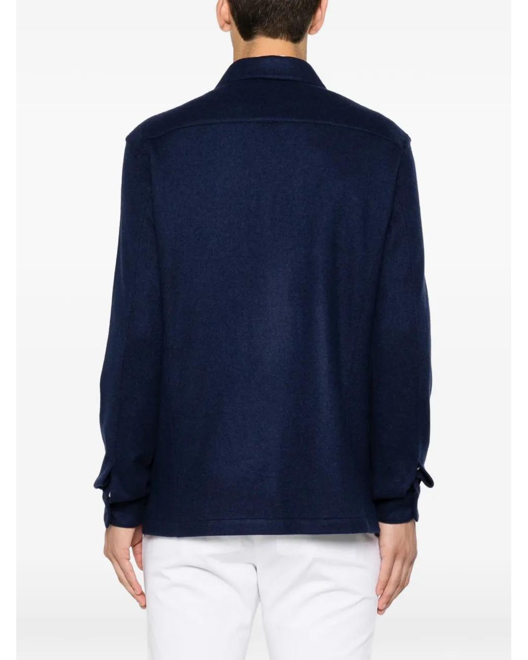 Tom Ford Blue Patch-Pocket Button-Up Shirt for men