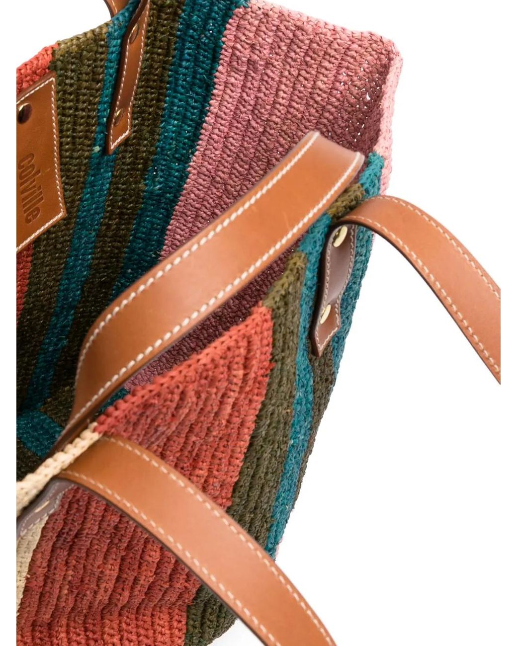 Colville Red Little Sister Raffia Tote Bag