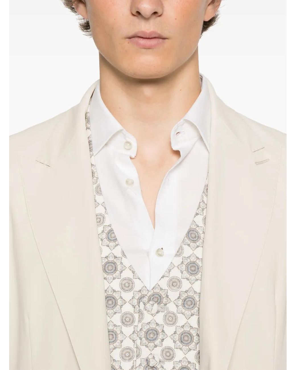 Eraldo Natural Peak-Lapels Blazer for men