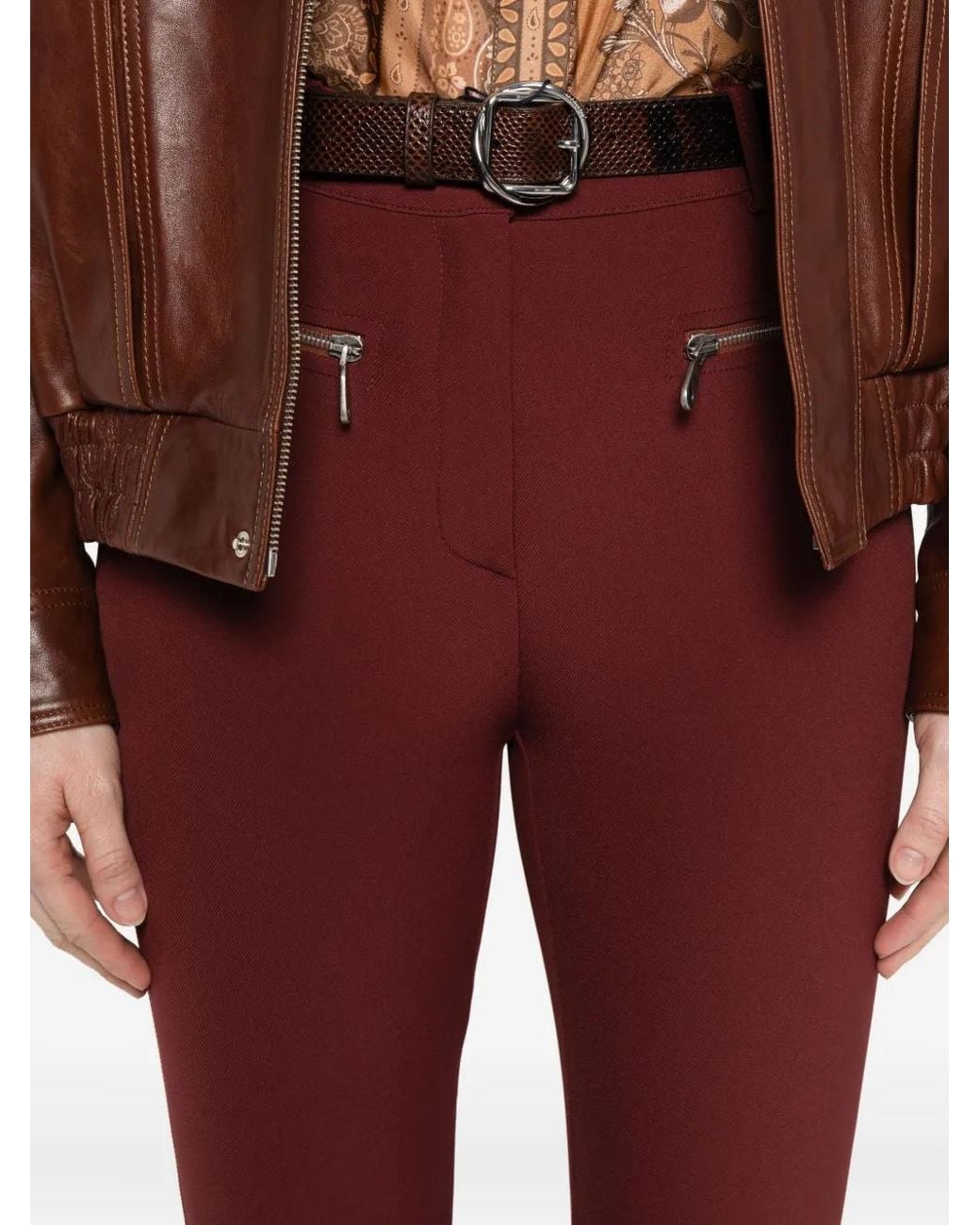 Etro Broek Met Rits in het Red