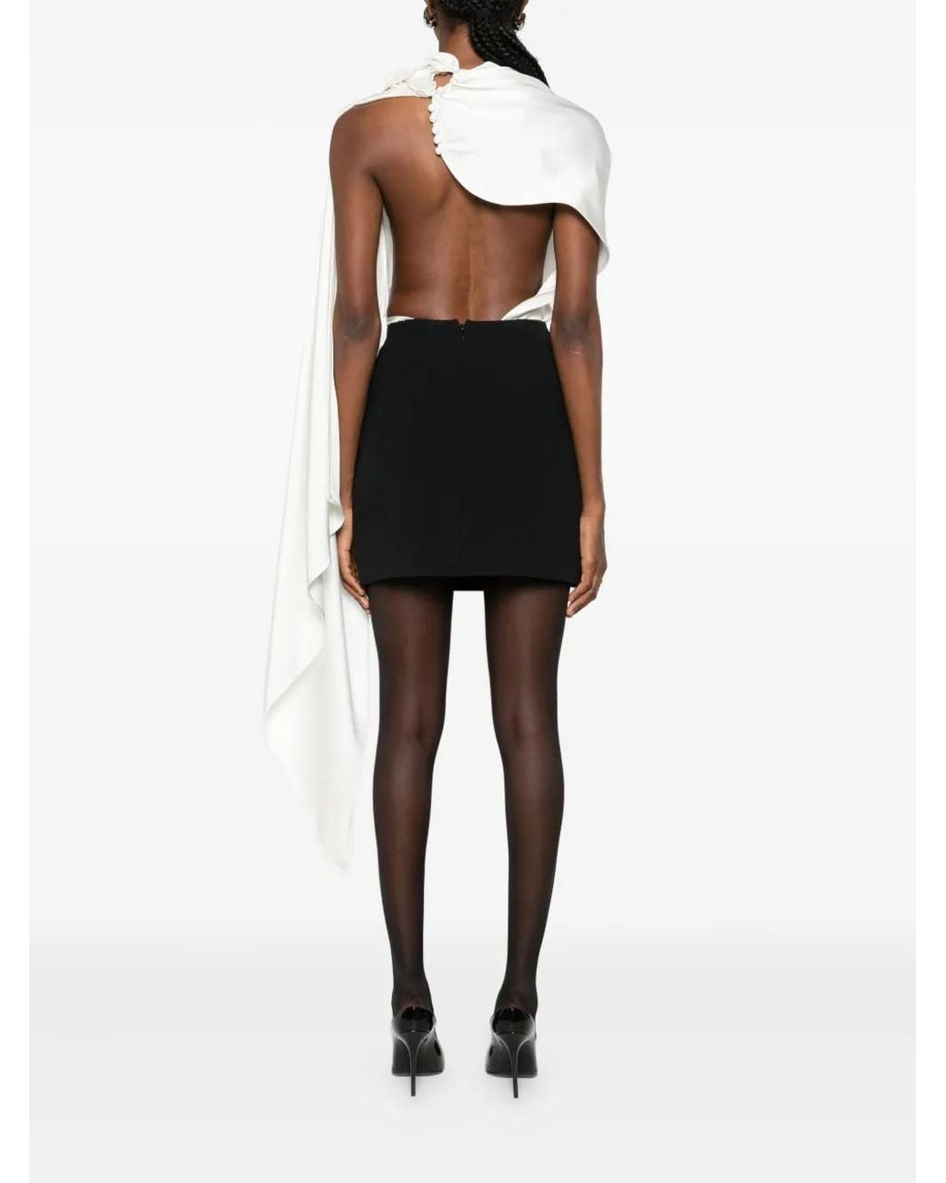 David Koma Black Embellished Mini Skirt