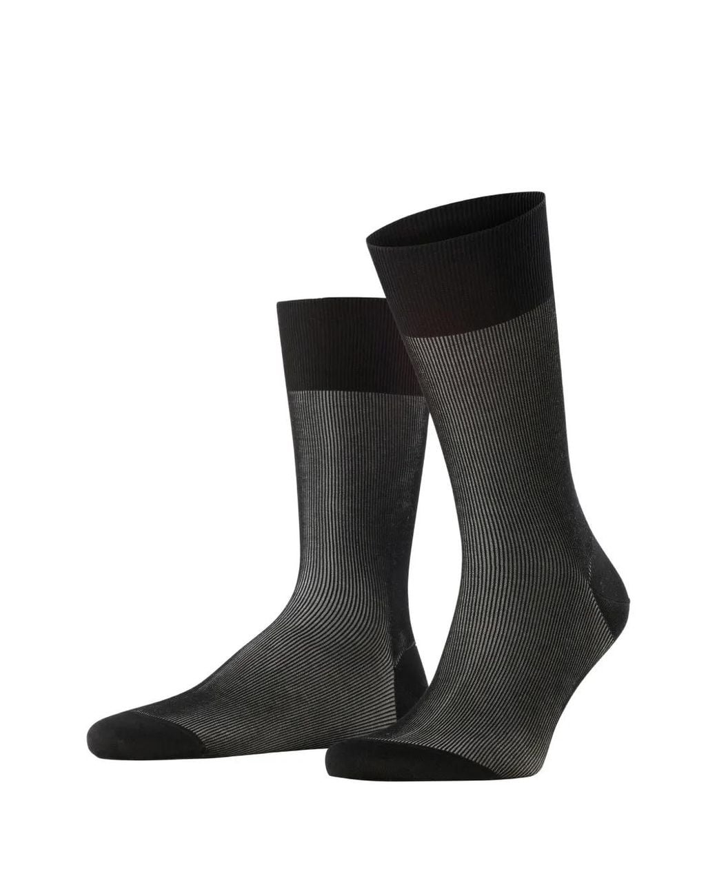 Calcetines Fine Shadow Falke de hombre de color Black
