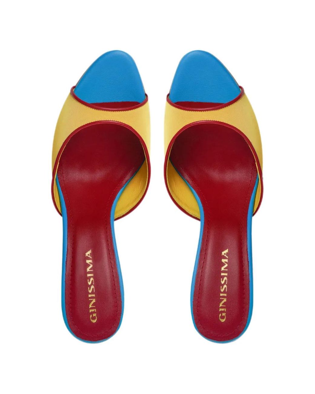 Ginissima Blue Vicky Colour-Block Sandals