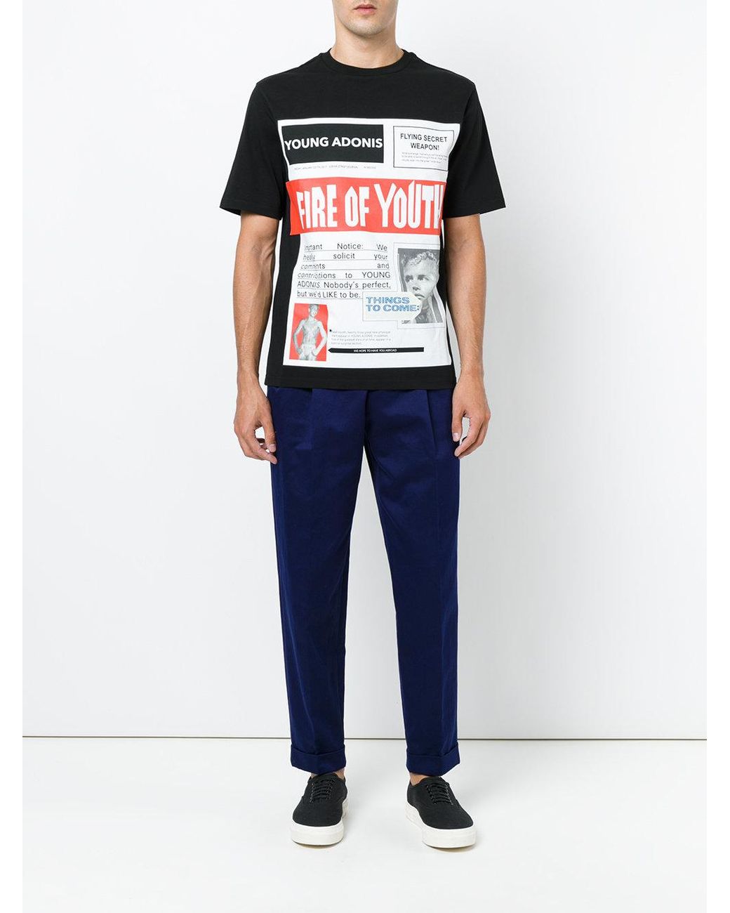 ロエベ(LOEWE) 17AW/Fire of Youth Poster 半袖 loewe-Black-Fire-Of-Youth-