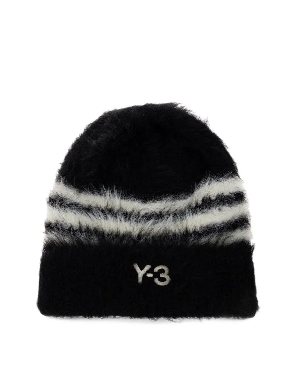 Y-3 Black X Yohji Yamamoto Stripes Beanie