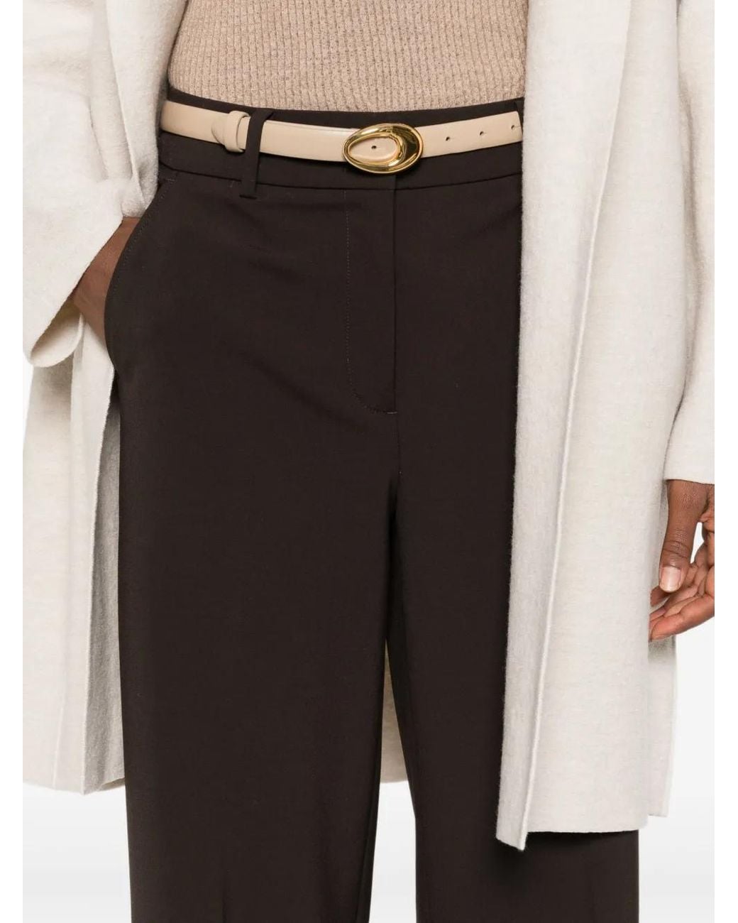 Cambio Brown Weite Hose Mit Umschlag