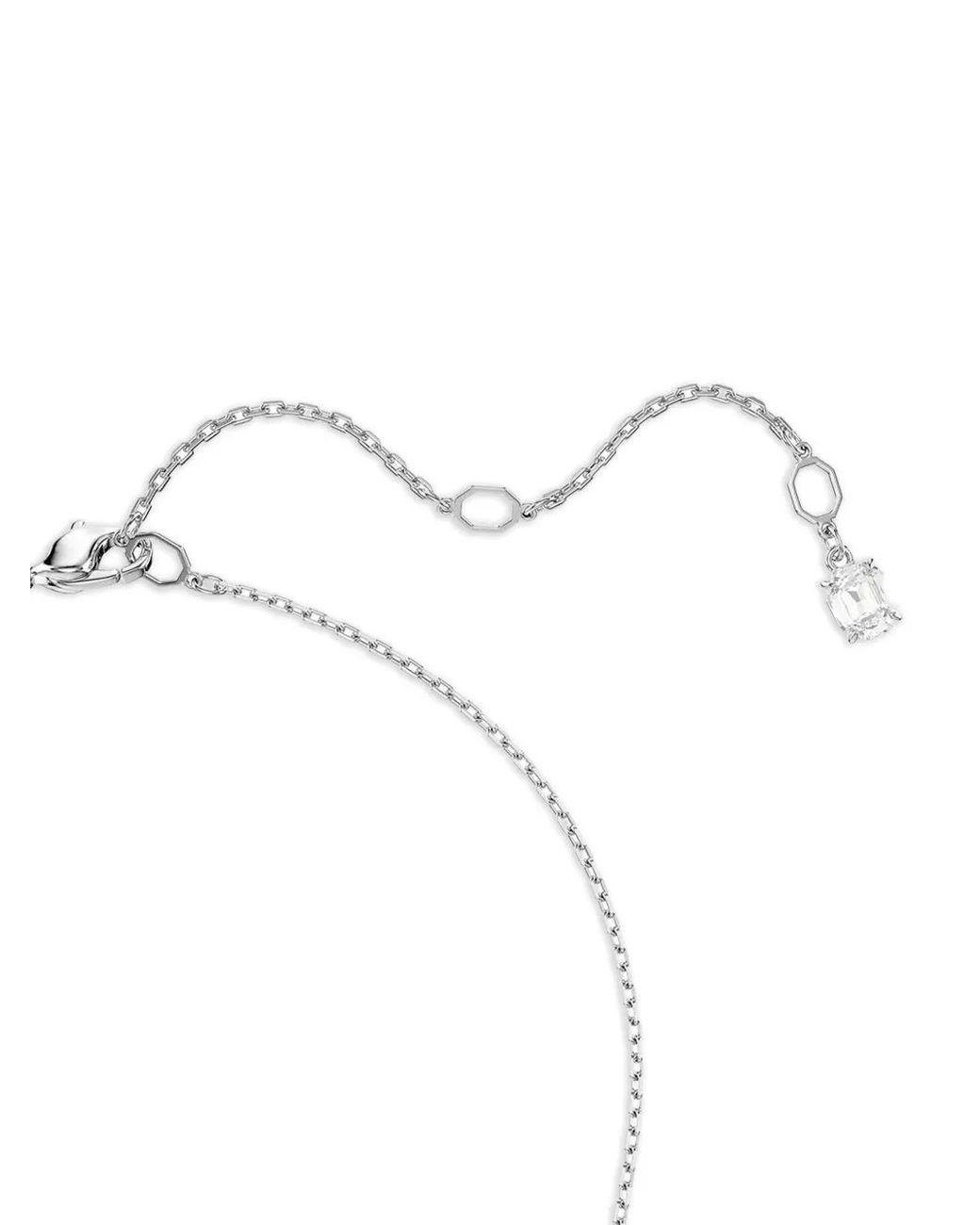Swarovski White Matrix Baguette-Cut Knot Necklace