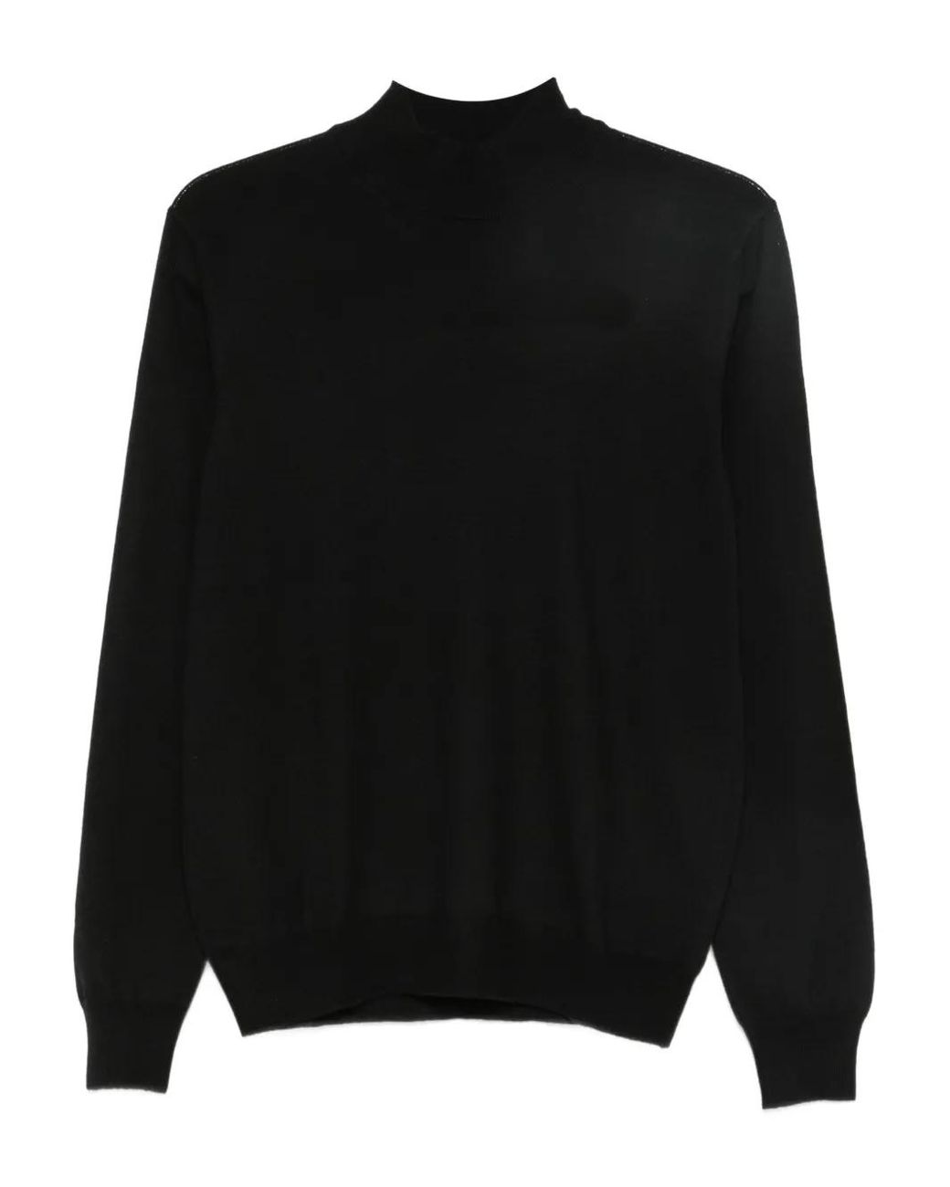 Tagliatore Black High-Neck Long-Sleeve Jumper for men