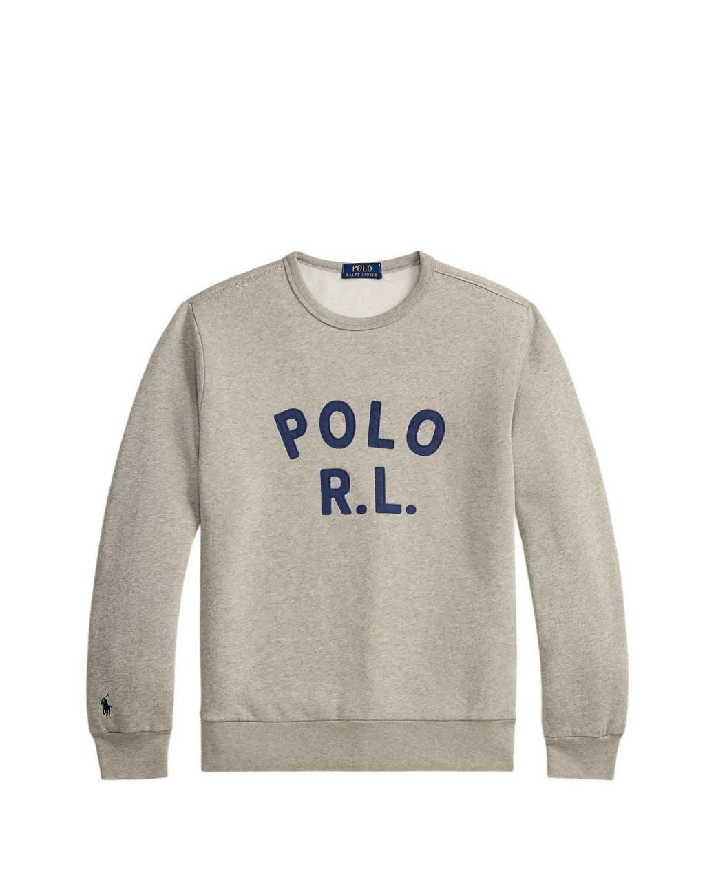 Polo Ralph Lauren White Logo-Patch Sweater for men